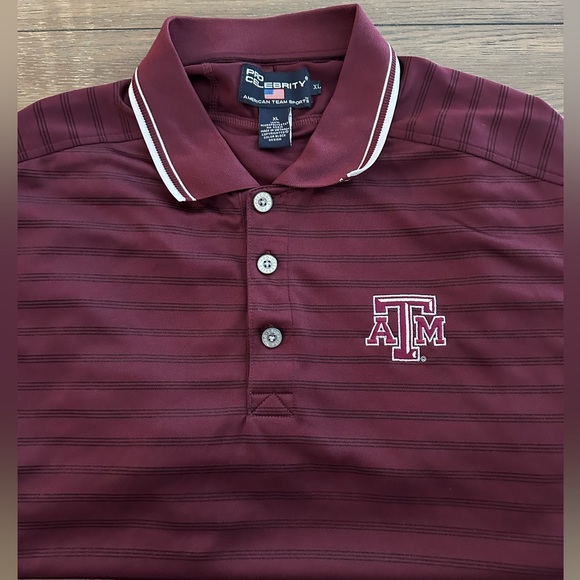 Pro Celebrity Texas A/M Polo Size XL Gently Worn‎ - Picture 1 of 4
